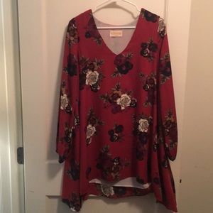 Floral tunic dress. Never worn. No tags.